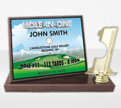Golf Hole in one plaque