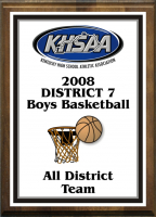 KHSAA All Tournament Basketball Plaque