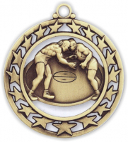 2-1/2" Wrestling Medallion