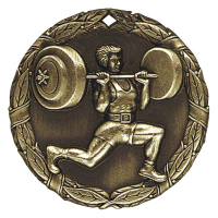2" Weight Lifter Medallion