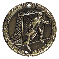 2" Ice Hockey (action) Medallion