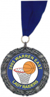 2-3/4" Basketball w/School Imprint