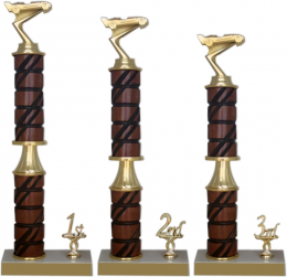 Pinewood Derby Walnut & Marble Trophy Package