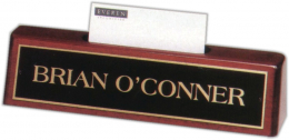 8 1/4 x 2-inch Nameplate with Card Holder