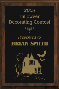 Halloween Decorating Contest Plaque