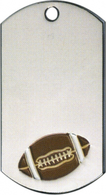 Football Dog Tag Key Ring