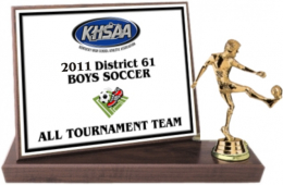 6 x 8-inch "KHSAA Soccer Billboard" Trophy  - BCFS7-KHSAA-SO
