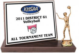 6 x 8-inch "KHSAA Volleyball Billboard" Trophy  - BCFS7-KHSAA-VB