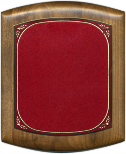7-1/2" x 8-1/2" Plaque with Red Linen Textured Plate