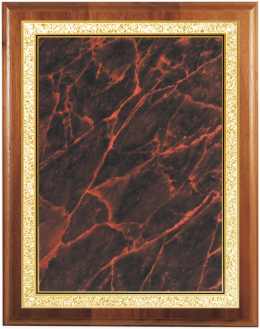 9" x 12" Plaque with Maroon Florentine Plate