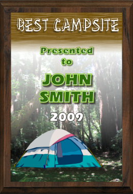 5" x 7" Best Campsite Plaque