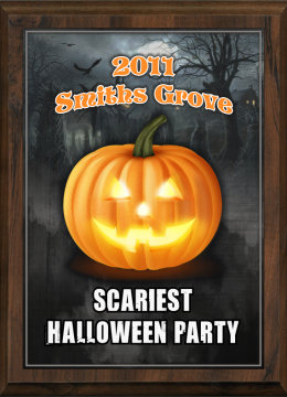 Color Halloween Scariest Party Plaque