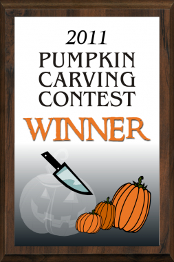 4" x 6" Color Pumpkin Carving Contest Plaque