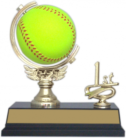 6-inch "Softball Spinner with Side Trim" Trophy