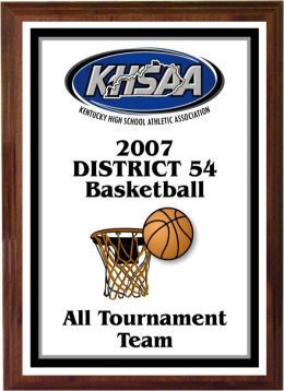 9" x 12" Color Plaque with Logo and Text