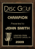xxxDisc Golf Plaque