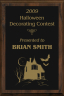 xxxHalloween Decorating Contest Plaque