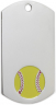 Softball Dog Tag Key Ring - DT39131-KR