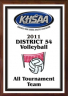 xxxKHSAA Volleyball Color District/Regional All Tournament/MVP Plaques