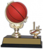6-inch "Basketball Spinner with Side Trim" Trophy - SPN53-RB