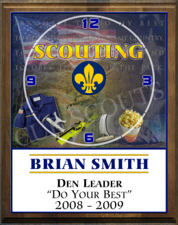 Cub Scout Clock Plaque