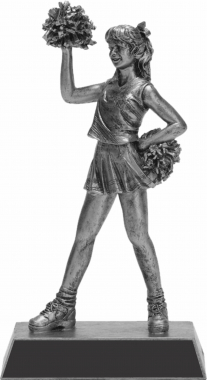 Cheerleader Female Pewter Resin
