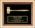 xxxVelour Walnut Gavel Plaque - PG2440