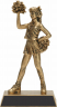 Cheerleader Female Gold Resin - 50506-G